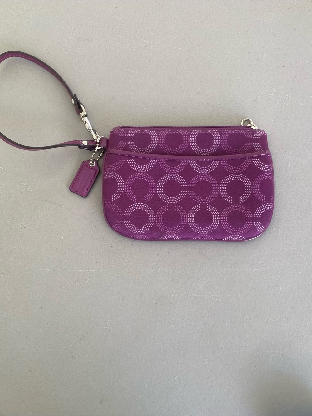Coach Purple Signature Wristlet Clutch